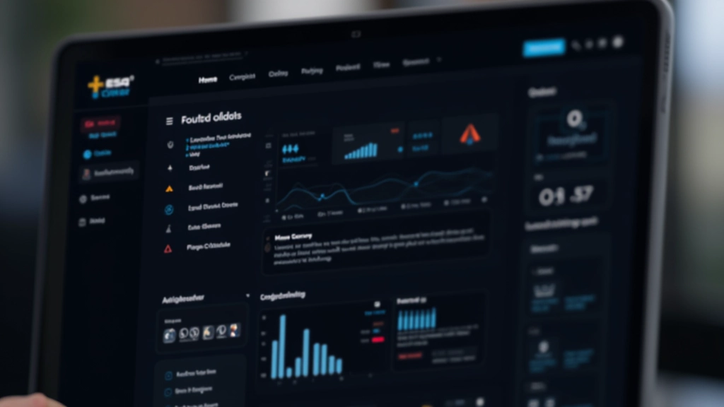 Screenshot van een modern dashboard layout met header sidebar en content