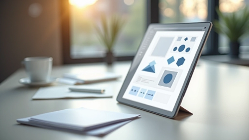 Moderne werkplek met monitors die CSS code en design mockups tonen